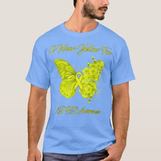 Butterfly I Wear Yellow For ADHD Awareness 477 T-Shirt