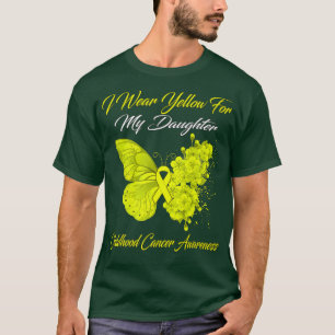 Butterfly I Wear Yellow For My Daughter Childhood T-Shirt