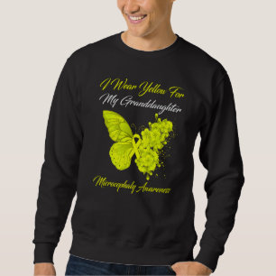 Butterfly I Wear Yellow For My Granddaughter Micro Sweatshirt