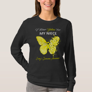 Butterfly I Wear Yellow For My Niece Ewing's Sarco T-Shirt