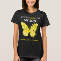 Butterfly I Wear Yellow For My Son Sarcoma Cancer