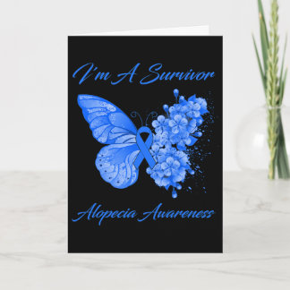 Butterfly I'm A Survivor Alopecia Awareness Card
