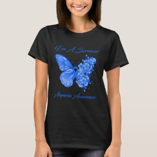 Butterfly I'm A Survivor Alopecia Awareness T-Shirt