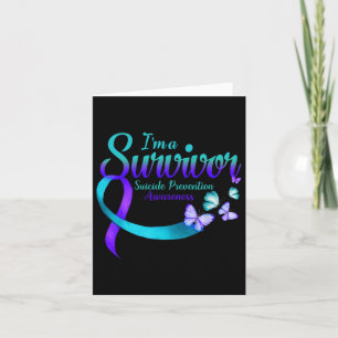 Butterfly I'm A Survivor Suicide Prevention Awaren Card