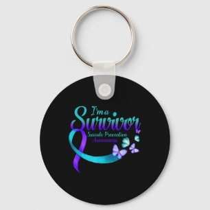 Butterfly Im A Survivor Suicide Prevention Awaren  Key Ring