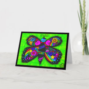 Butterfly in a Green Sky Card