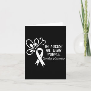 Butterfly In August We Wear Purple Overdose Awaren Card