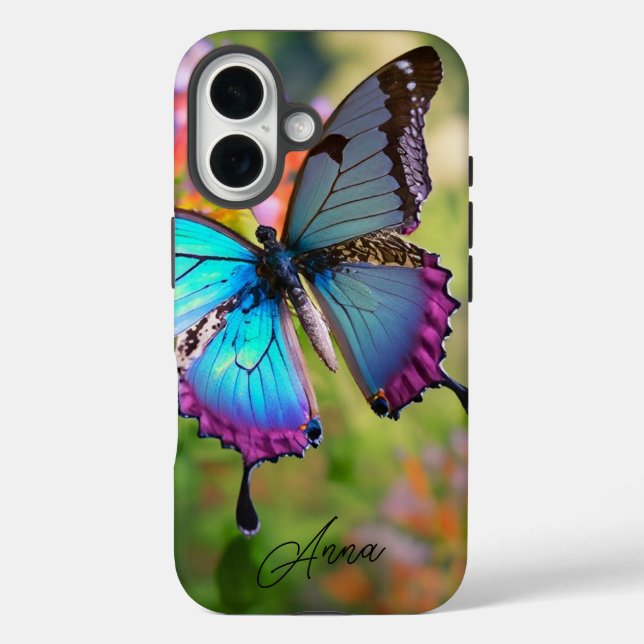 Butterfly in Flower Field Personalised  Case-Mate iPhone Case (Back)