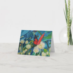 Butterfly in Flowers Card