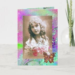 BUTTERFLY IN GOLD SPARKLES Photo Template