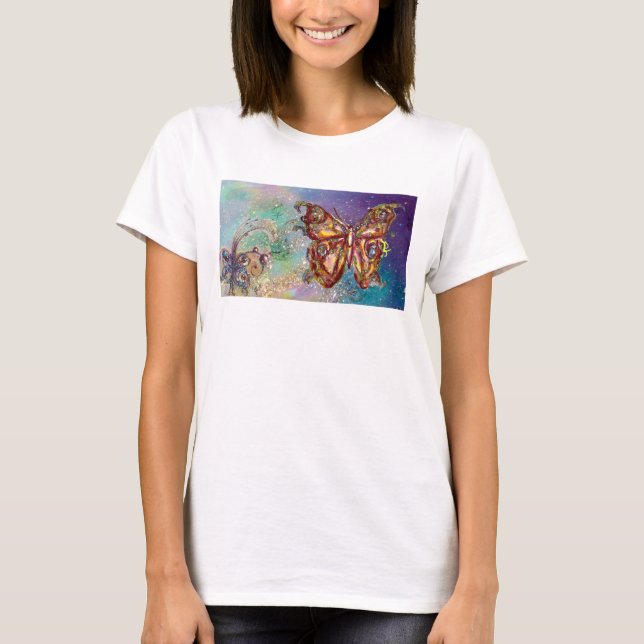BUTTERFLY IN GOLD SPARKLES T-Shirt (Front)
