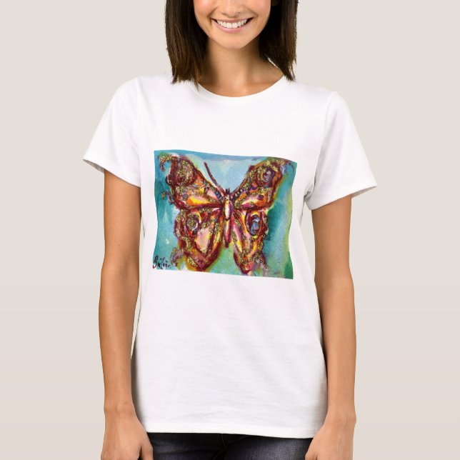 BUTTERFLY IN GOLD SPARKLES T-Shirt (Front)