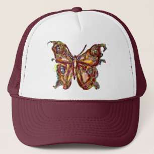 BUTTERFLY IN GOLD SPARKLES TRUCKER HAT