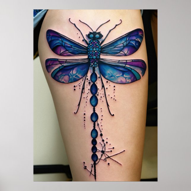 BUTTERFLY IN HAND INK ART POSTER  (Front)