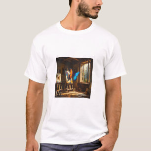 Butterfly in house painting T-Shirt