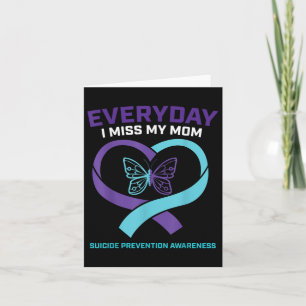Butterfly In Loving Memory Mum Suicide Prevention Card