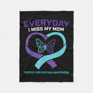 Butterfly In Loving Memory Mum Suicide Prevention Fleece Blanket