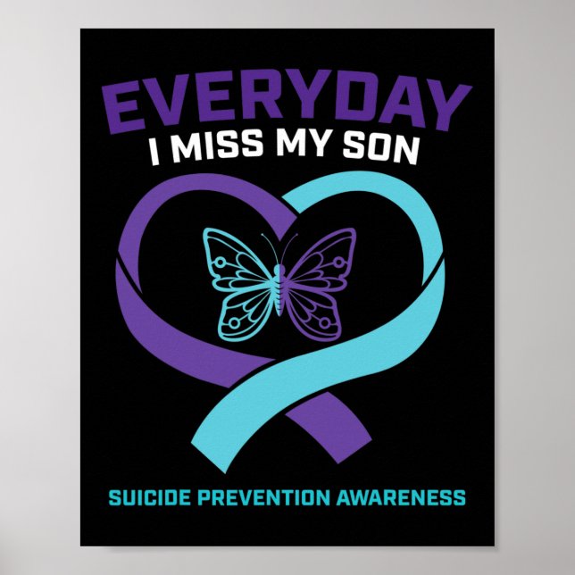 Butterfly In Loving Memory Son Suicide Prevention  Poster (Front)