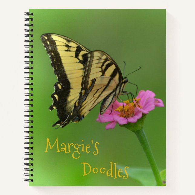 Butterfly In Meadow Doodle Notebook (Front)