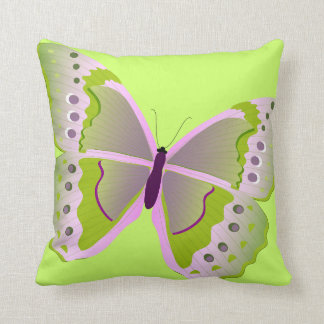 Butterfly in Pink and Green American MoJo Pillows