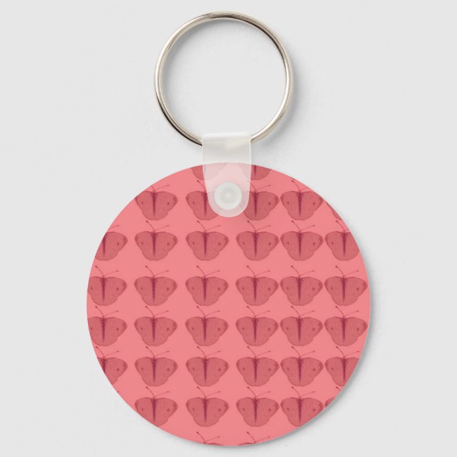Butterfly in red key ring (Front)