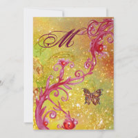 BUTTERFLY IN SPARKLES 2 Elegant Wedding Monogram