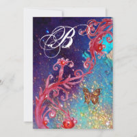 BUTTERFLY IN SPARKLES 2 Elegant Wedding Monogram ,