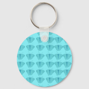 Butterfly in teal key ring