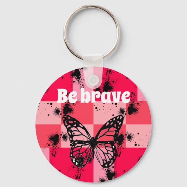 butterfly in the garden key ring (Front)