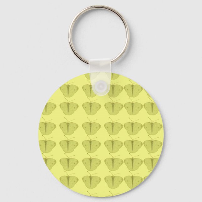 Butterfly in yellow key ring (Front)