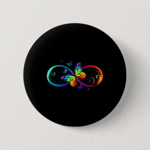 Butterfly Infinity Symbol Art Autism Awareness Neu 6 Cm Round Badge