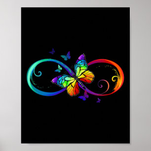 Butterfly Infinity Symbol Art Autism Awareness Neu Poster