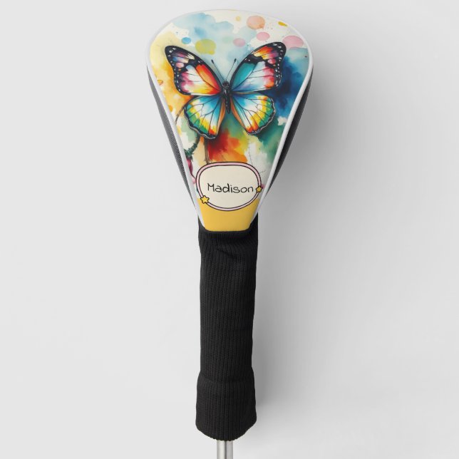 Butterfly Ink Customisable  Golf Head Cover (Front)