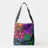 Butterfly Insect Abstract Purple Green Pink Orange