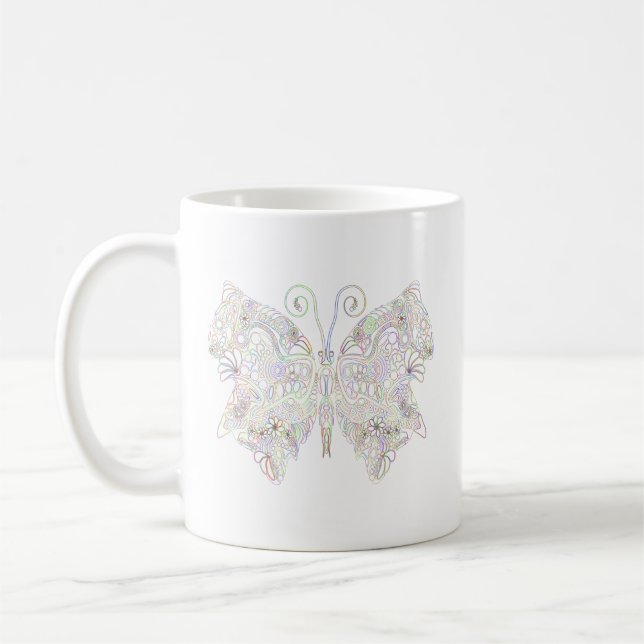 Butterfly Insect Design | Colourful Nature  Coffee Mug (Left)