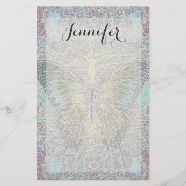 Butterfly int the Garden Stationery (Front)