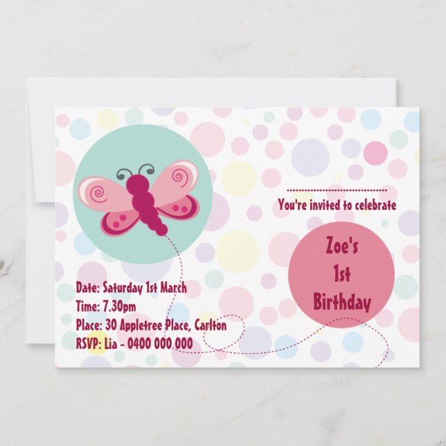 Butterfly Invitation (Front)