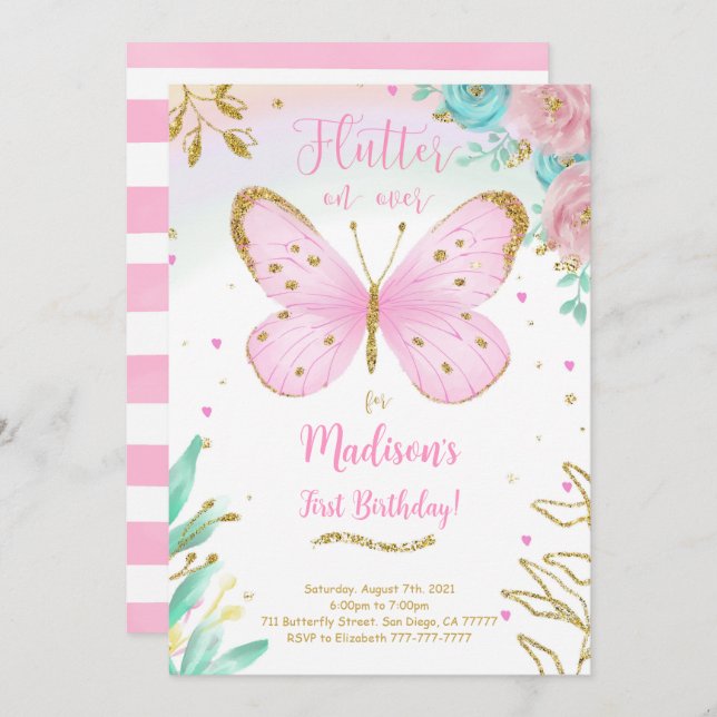 Butterfly Invitation (Front/Back)