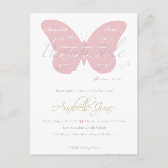 Butterfly_invite.jpg Invitation Postcard (Front)