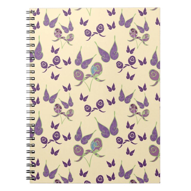 Butterfly Joy in Cream Spiral-Bound Notebook  (Front)