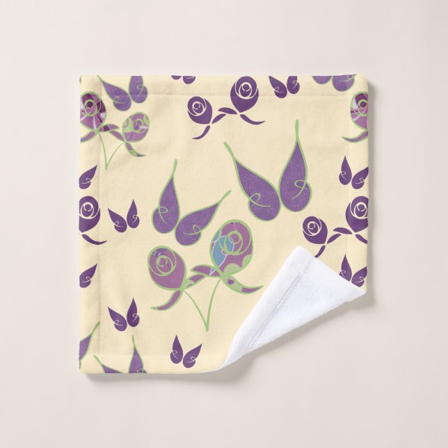 Butterfly Joy in Cream Wash Cloth (Wash Cloth)