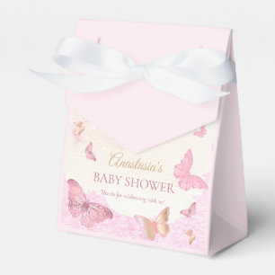 Butterfly Kisses and Baby Wishes Girl Baby Shower Favour Box