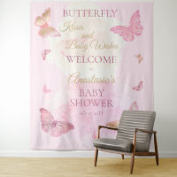 Butterfly Kisses and Baby Wishes Girl Baby Shower