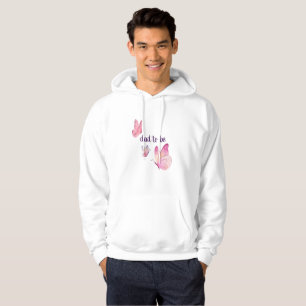Butterfly Kisses & Baby Wishes   Pink Dad To Be Hoodie