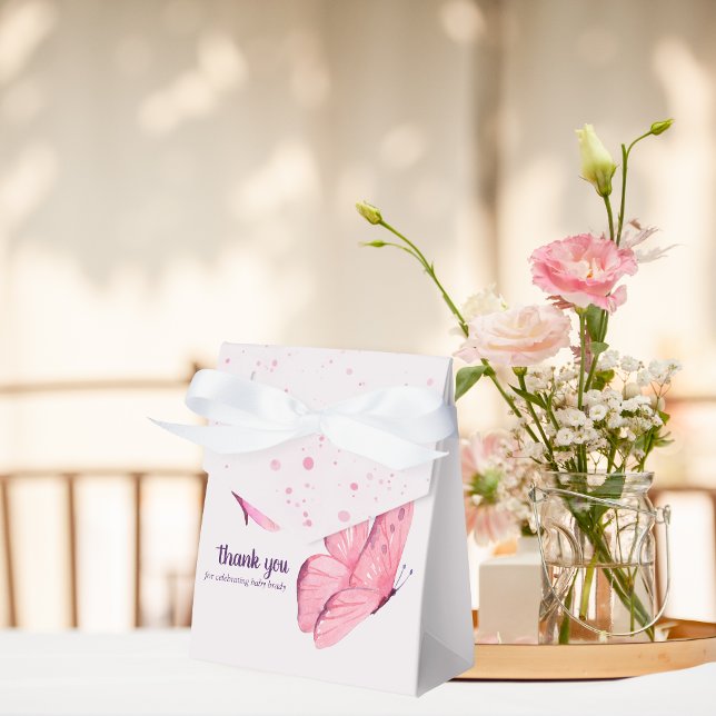 Butterfly Kisses & Baby Wishes Shower | Baby Pink  Favour Box (Creator Uploaded)