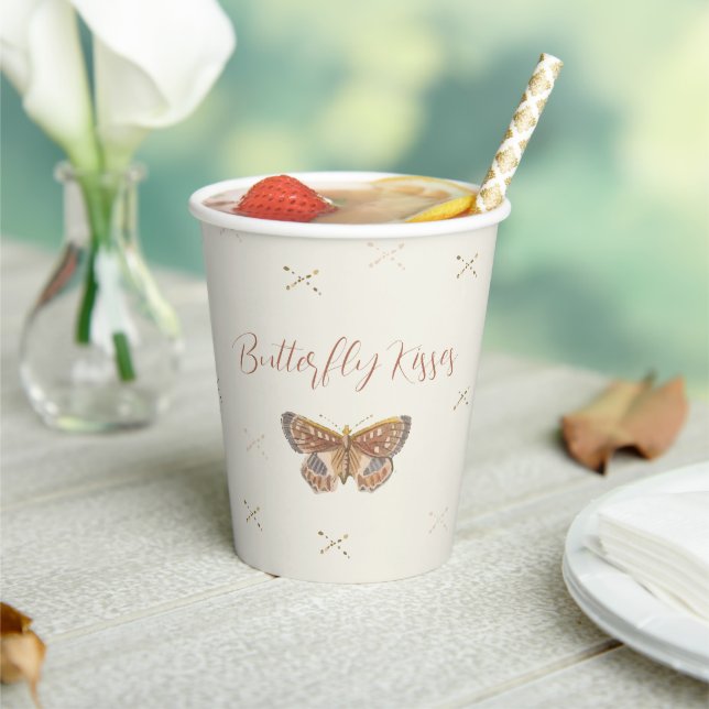 Butterfly Kisses Boho  Paper Cups (Insitu)
