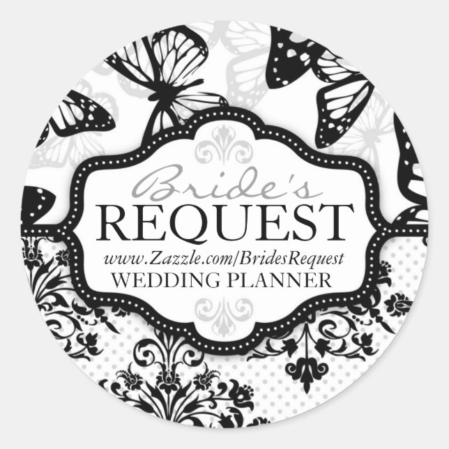 Butterfly Kisses Bold Business Sticker (Front)