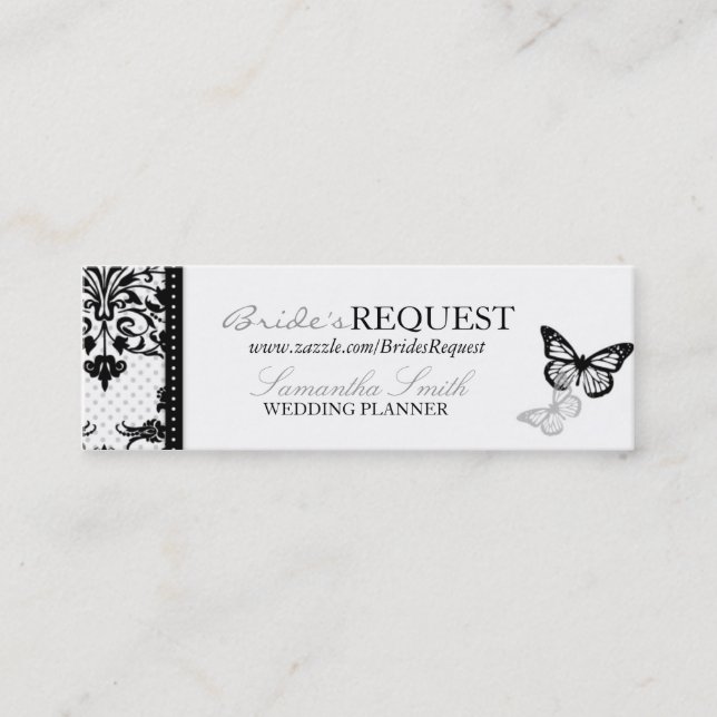 Butterfly Kisses Bold Skinny Business Card (Front)