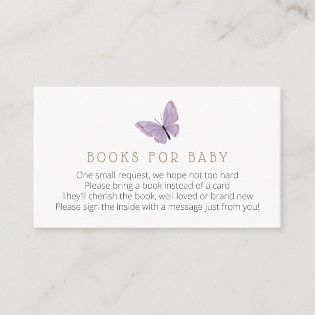 Butterfly Kisses Books for Baby  Enclosure Card (Front)