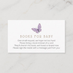 Butterfly Kisses Books for Baby  Enclosure Card